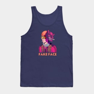 Fake Face Tank Top